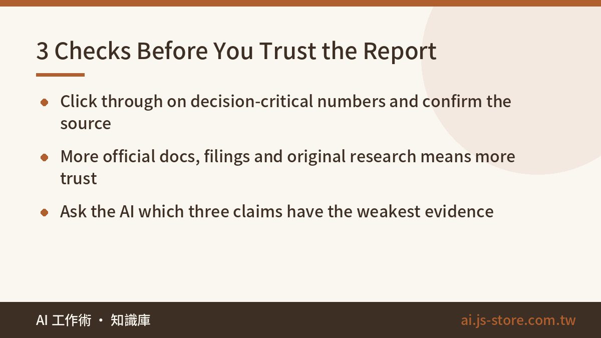 3 Checks Before You Trust the Report:Click through on decision-critical numbers and confirm the source、More official doc