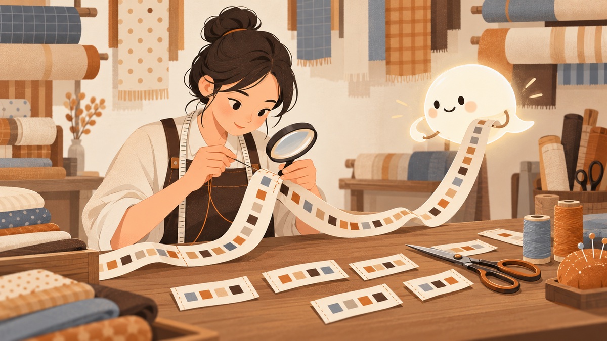 繁中字幕工具比較插畫:AI 自動產生口播影片字幕,創作者抽查斷句與用字的工作流程